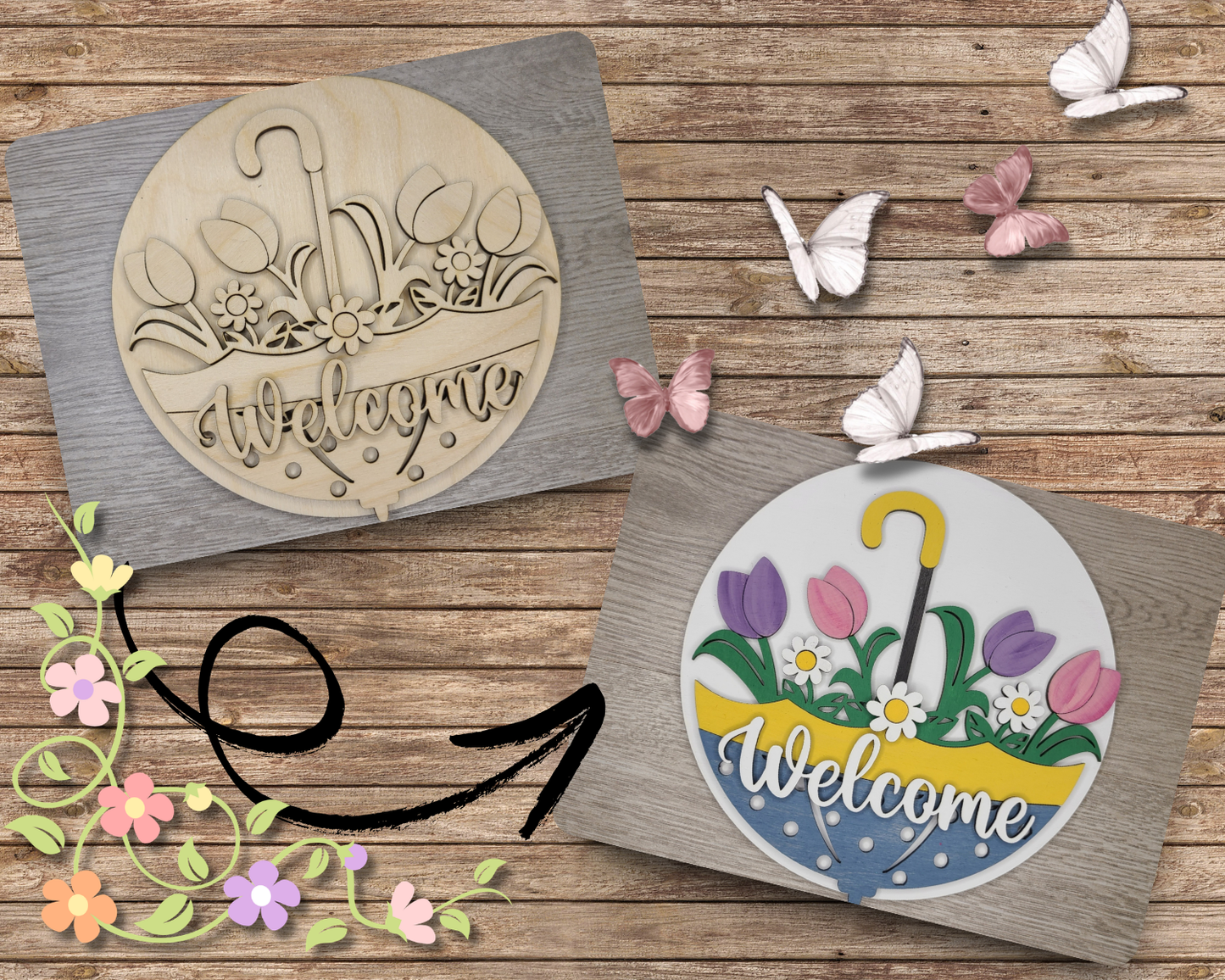 Welcome Spring Sign | #3601