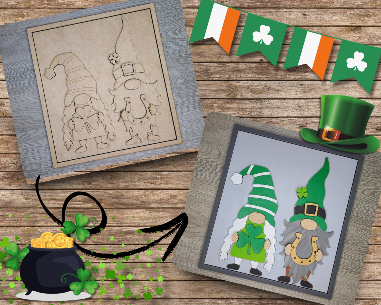 St. Patrick's Day Gnomes | #3267