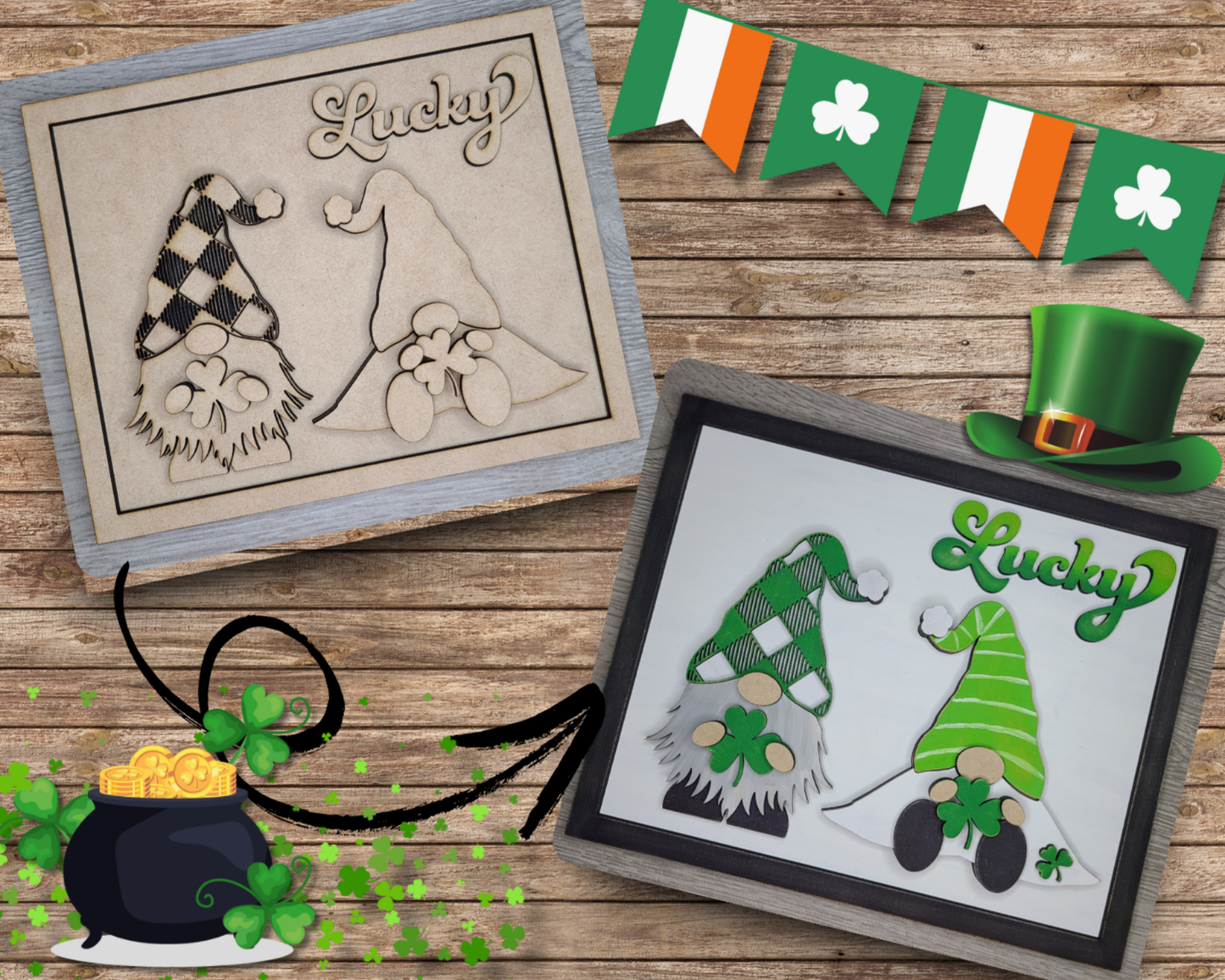 St. Patrick's Day Gnomes | #3266