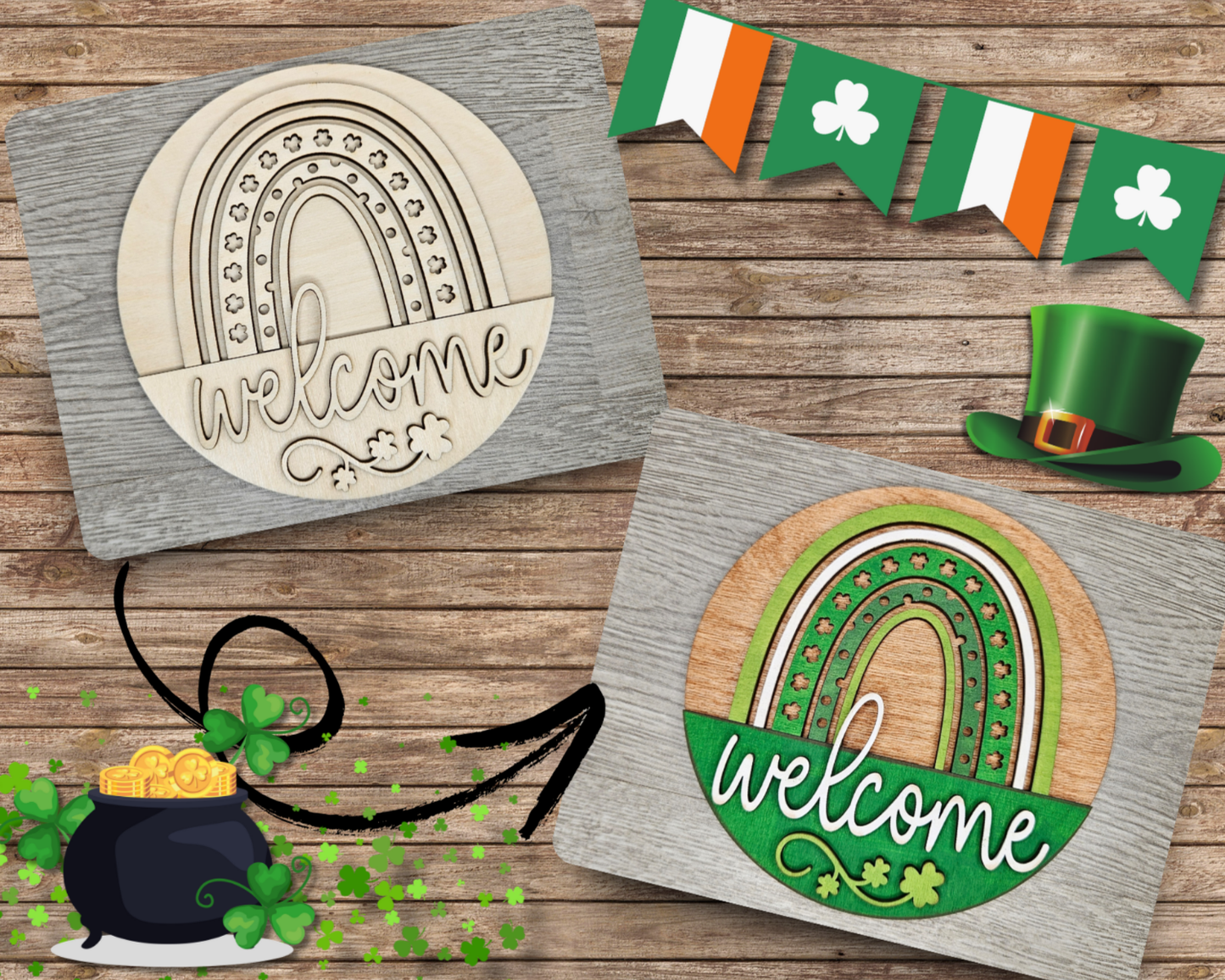 St. Patrick's Day Welcome Sign | #4064