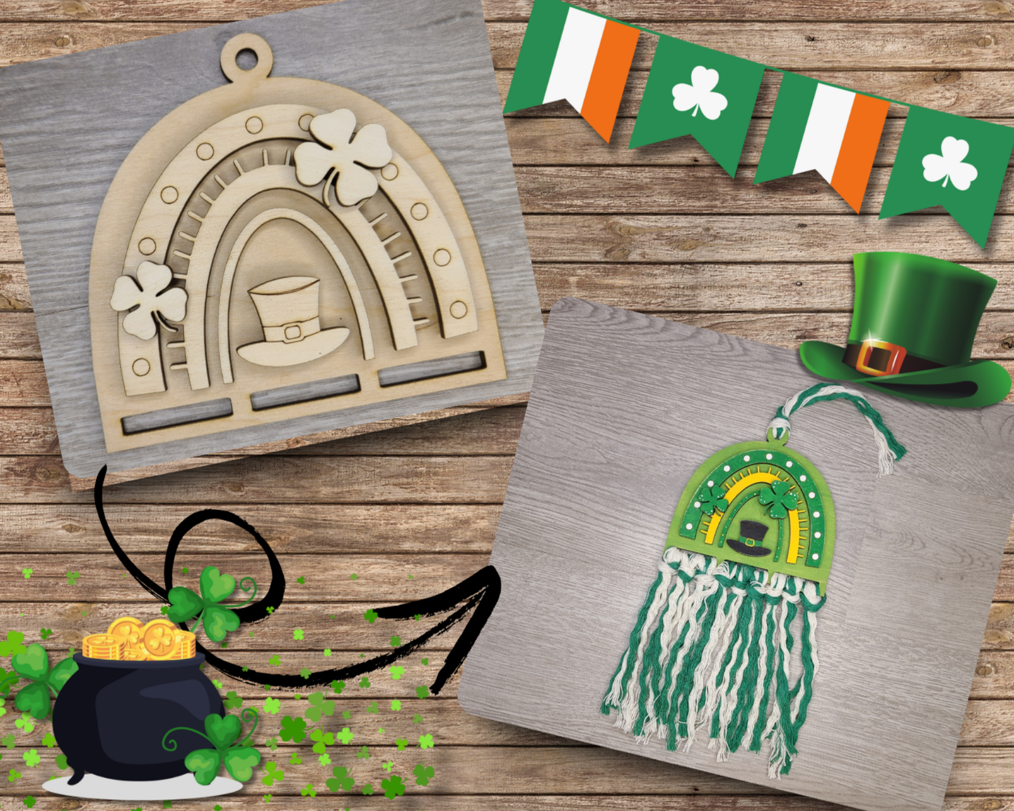 St. Patrick's Day Macramé | #3582