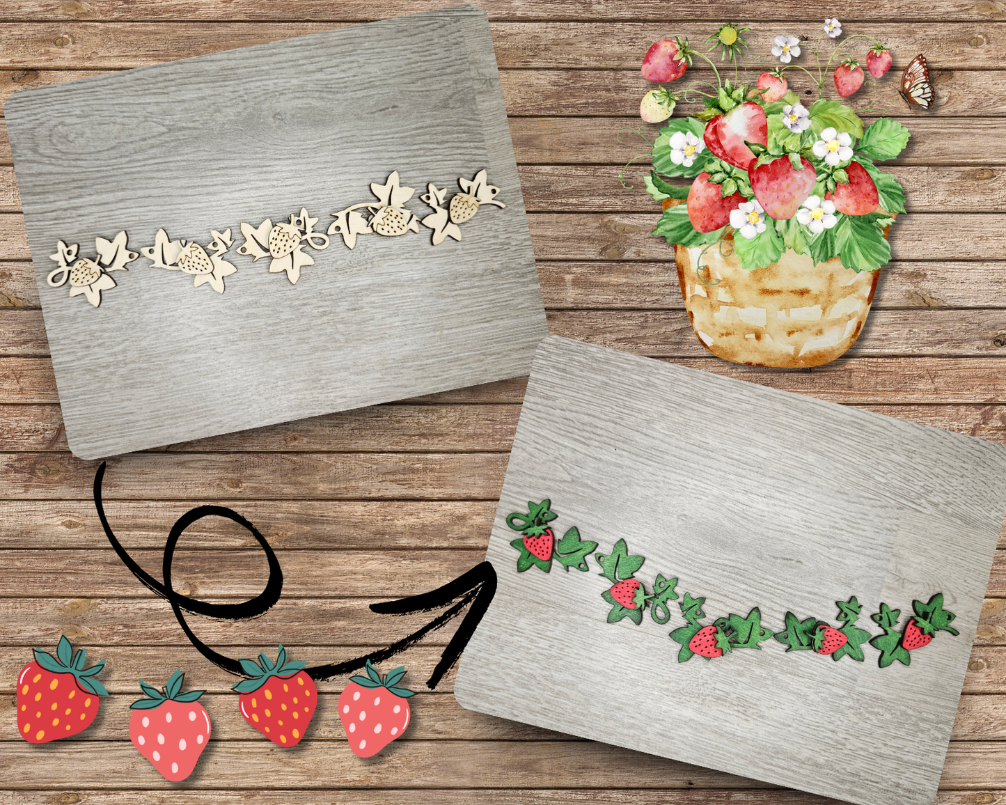 Strawberry Bunting | #2769