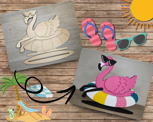 Pool Float Flamingo Shelf Sitter | #4822