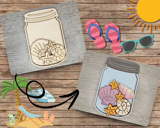 **SHOW OVERSTOCK SALE** mini kit Jar of Sea Shells | #2716