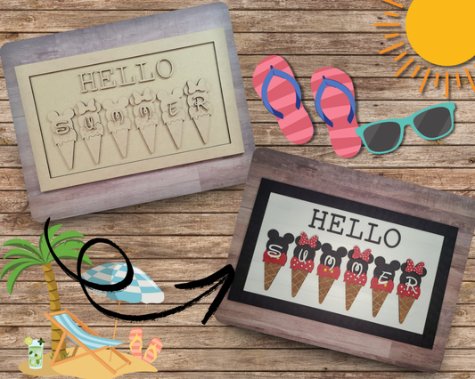 Hello Summer Sign | #2821