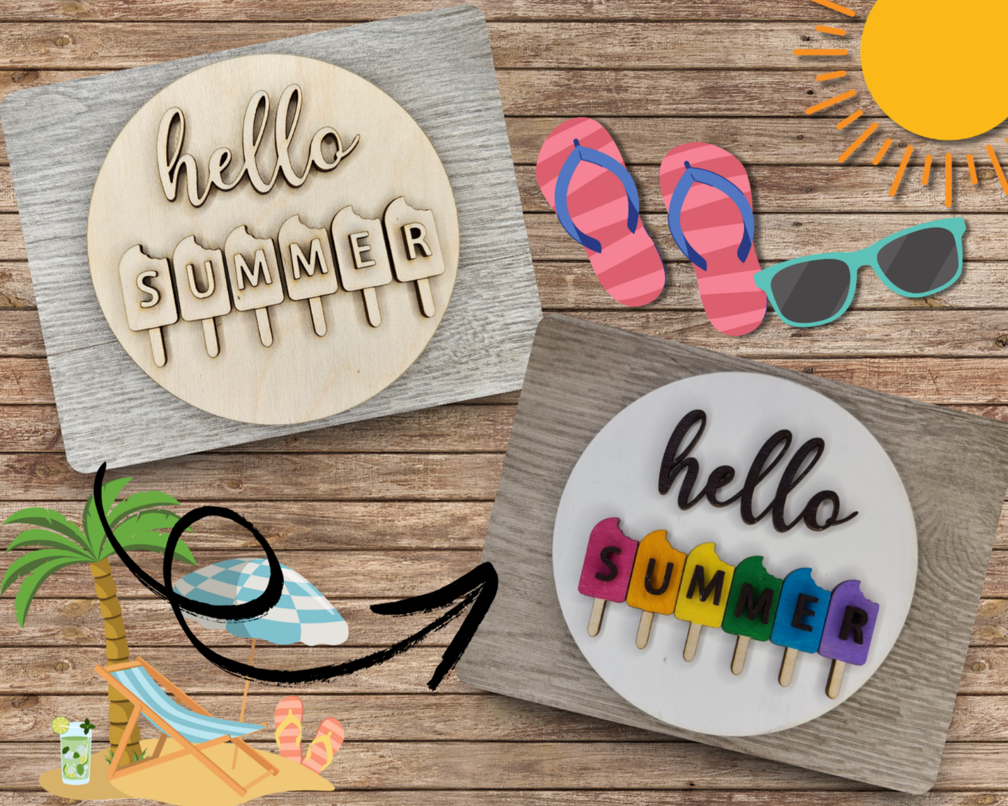 Hello Summer Sign | #2240
