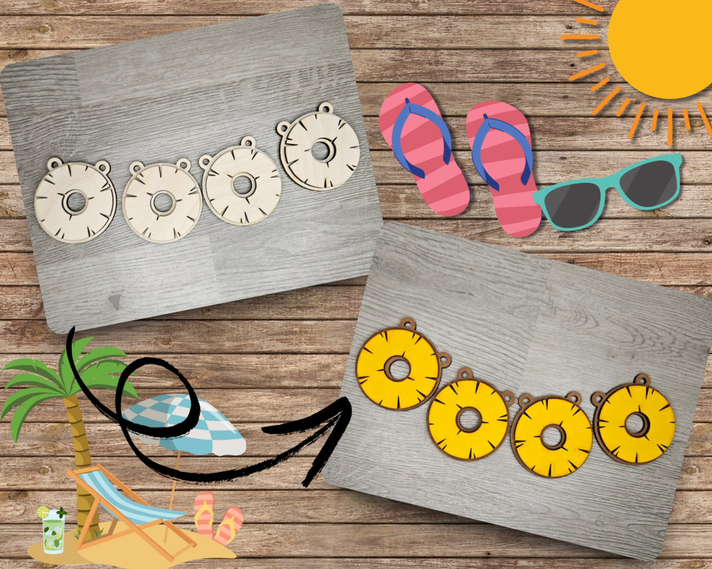 Pineapple Bunting | #4570