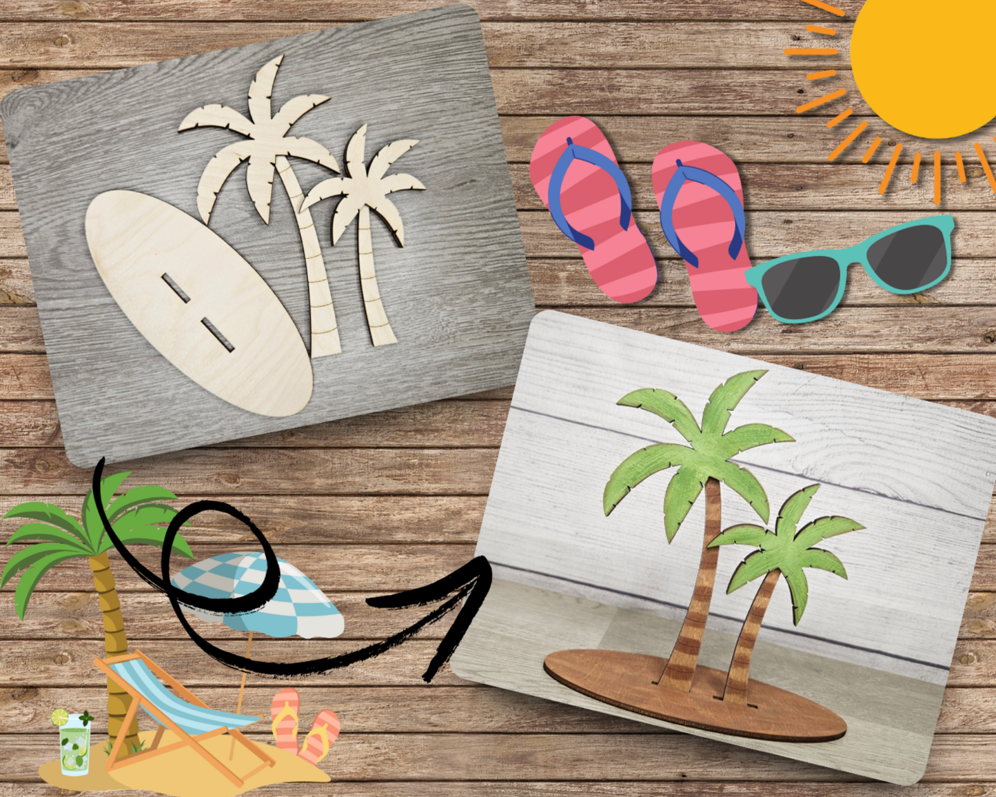 Palm Tree Shelf Sitter | #4270