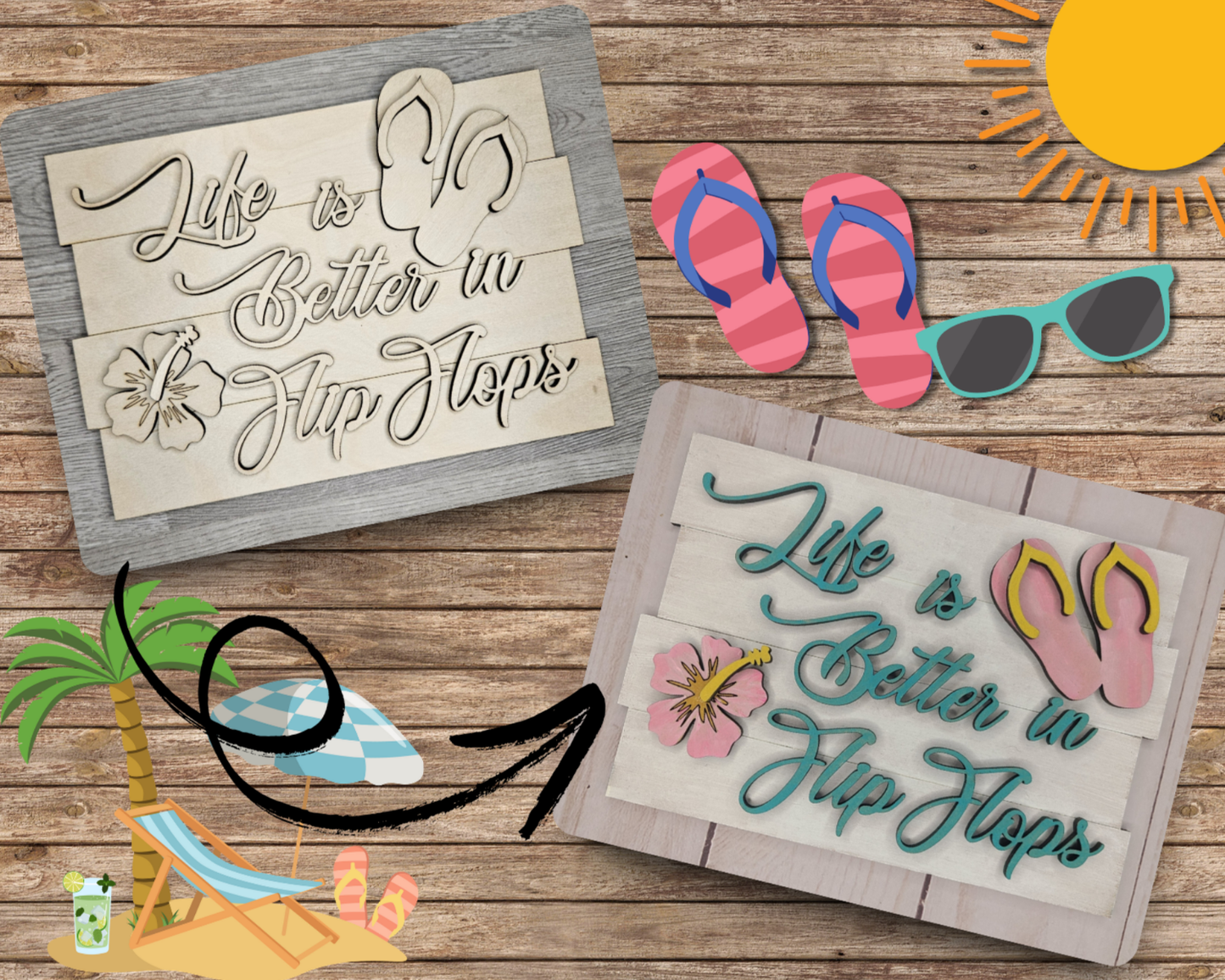 Life is Better in Flip Flops | #2594