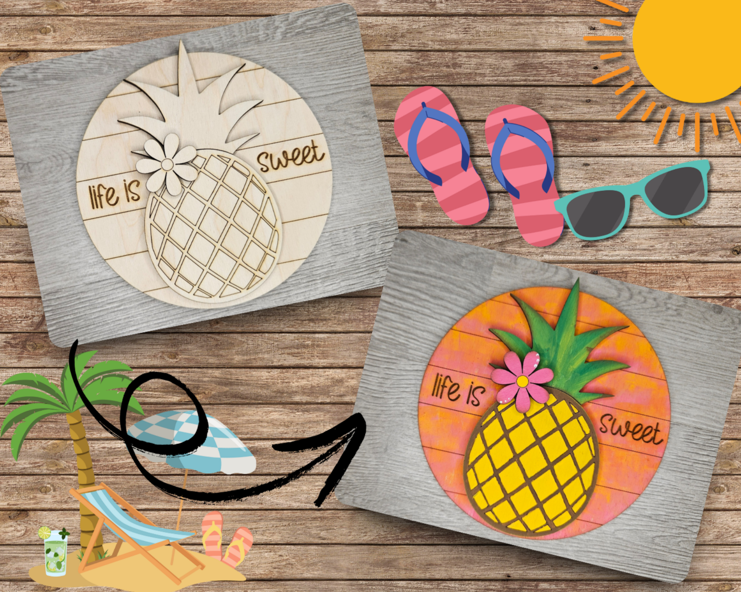 Life is Sweet Pineapple Tropical | #4573