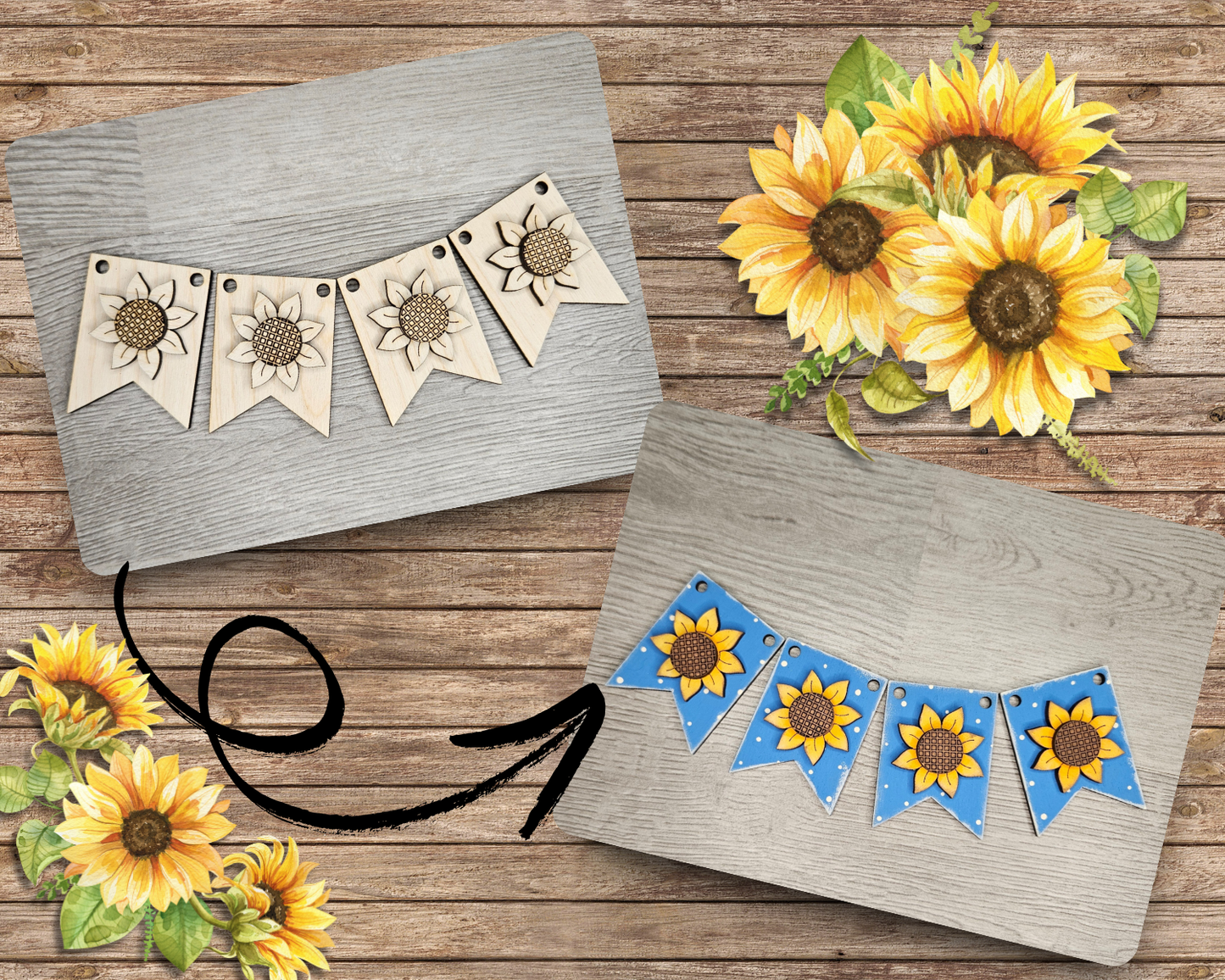Sunflower Bunting | #4577