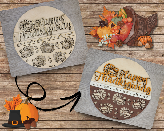 Happy Thanksgiving Sign | #3724