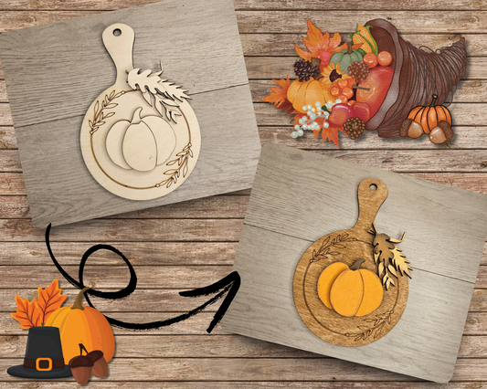 Thanksgiving Pumpkin Cutting Board | #4724