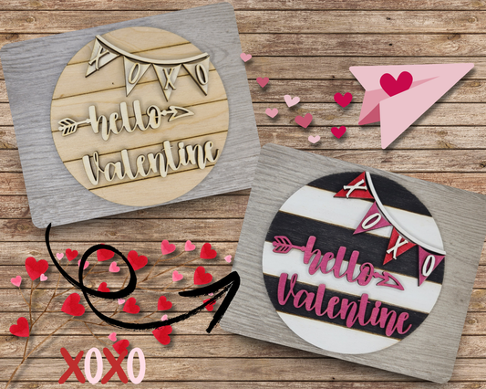 Hello Valentine Sign | #3380