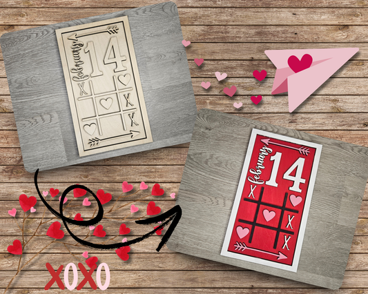Valentine Tic Tac Toe Sign | #3952