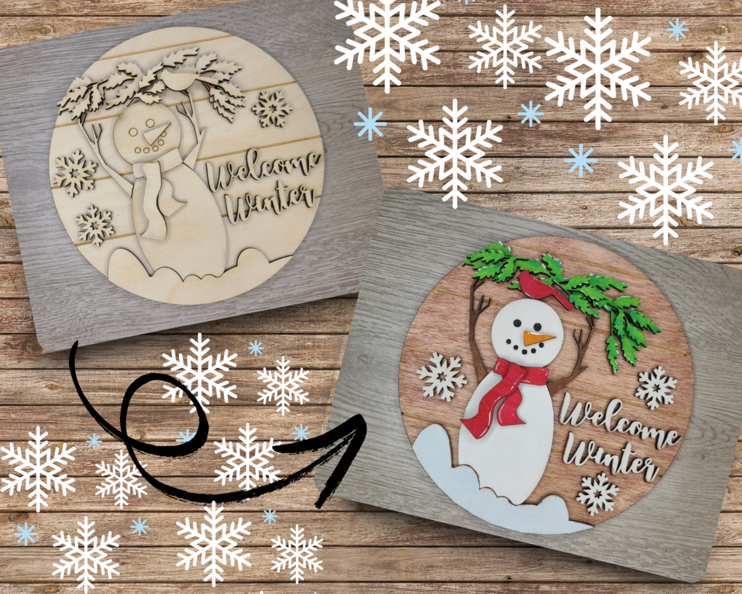 Welcome Winter Snowman | #3422