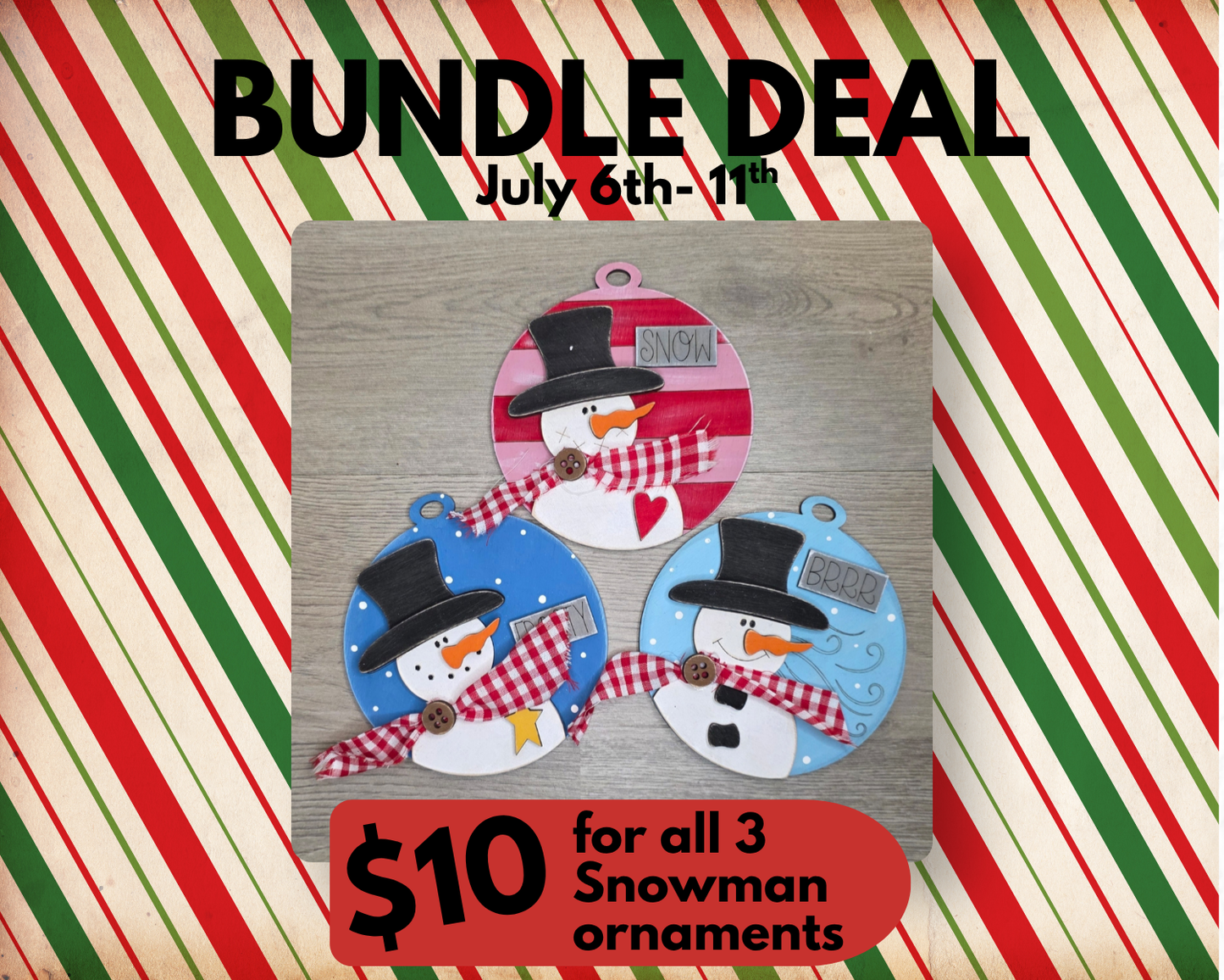 **Christmas in July** Snowman Bundle Deal