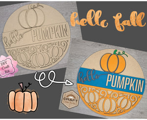 Welcome Fall Sign | Pumpkin | Fall Crafts | DIY Craft Kits | Paint Party Supplies | #3101
