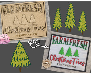 Christmas Tree Farm | Christmas Decor | Christmas Crafts | Holiday Activities |  DIY Craft Kits | Paint Party Supplies | #2887
