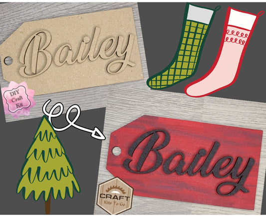 Custom Christmas Stocking Tag | #3186