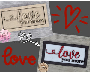 Love You | Valentine's Day | Valentine Crafts | Love | DIY Craft Kits | Paint Party Supplies | #3105