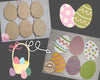 Set of 6 Easter Eggs DIY Easter Craft Kit DIY Paint kit #2564 - Multiple Sizes Available - Unfinished Wood Cutout Shapes