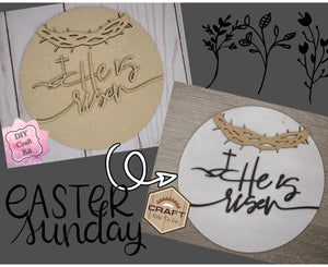 He is Risen Easter Craft Kit Paint Party Craft Kit #2603 - Multiple Sizes Available - Unfinished Wood Cutout Shapes