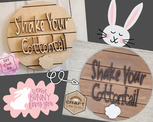 Shake your Cottontail | Easter Bunny | Easter Crafts | Paint Party Supplies | DIY Craft Kits | #2557