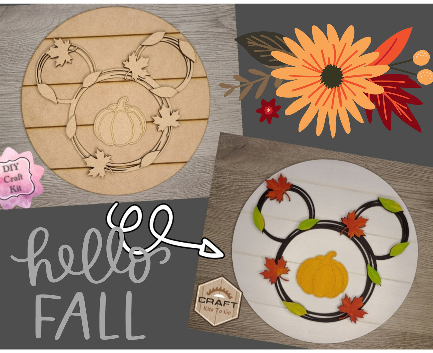 Fall Pumpkin Leaves | #3176