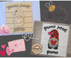 Valentine Gnome DIY Paint kit #2499 - Multiple Sizes Available - Unfinished Wood Cutout Shapes