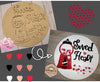 Sweet Heart Craft Kit Valentine Craft DIY Paint kit #2531 - Multiple Sizes Available - Unfinished Wood Cutout Shapes