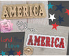 America 4th of July Craft Kit Paint Kit Party Paint Kit #2795 - Multiple Sizes Available - Unfinished Wood Cutout Shapes