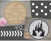 Castle Round Craft Kit Paint Kit Party Paint Kit #3030 - Multiple Sizes Available - Unfinished Wood Cutout Shapes