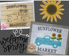 Sunflower Market Sign DIY Paint kit #2274 - Multiple Sizes Available - Unfinished Wood Cutout Shapes