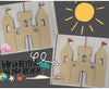 Sand Castle Beach Party Kit Tropical Hawaii #2595 - Multiple Sizes Available - Unfinished Wood Cutout Shapes
