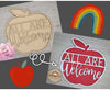 Welcome to our Classroom Interchangeable "All are Welcome" #2983 - Unfinished Wood shape cutouts