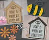 Home is where my Honey Bee Craft Kit Bee Decor Honey Bee Craft Kit #2688 - Multiple Sizes Available - Unfinished Wood Cutout Frames