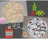 Merry Christmas Decor DIY Paint kit #3080 - Multiple Sizes Available - Unfinished Wood Cutout Shapes