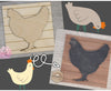 Chicken Farm kit DIY Paint kit #2279 - Multiple Sizes Available - Unfinished Wood Cutout Shapes
