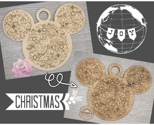 Mouse Ornament Craft Kit Paint Party Kit #3234 - Multiple Sizes Available - Unfinished Wood Cutout Shapes
