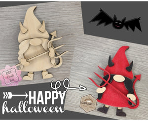 Devil Halloween Gnome | Halloween Decor | Halloween Crafts | DIY Craft Kits | Paint Party Supplies | #3342