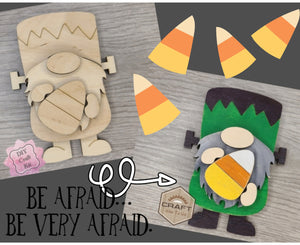 Frankenstein Gnome | Halloween Gnome | Halloween Decor | Halloween Crafts | DIY Craft Kits | Paint Party Supplies | #3345