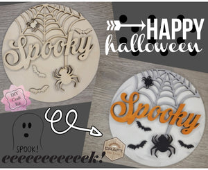 Spooky Sign | Halloween Decor | Halloween Crafts | DIY Craft Kits | Paint Party Supplies | #3363