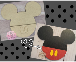 Mouse Home Interchangeable pieces Boy Mouse Mice #2221 - Unfinished Wood shape cutouts Paint kits