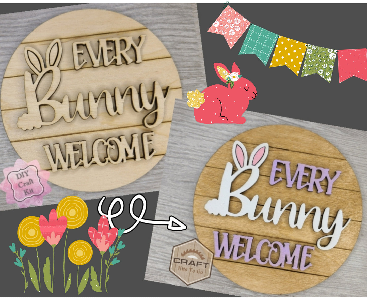 Every Bunny Welcome Sign | #3550