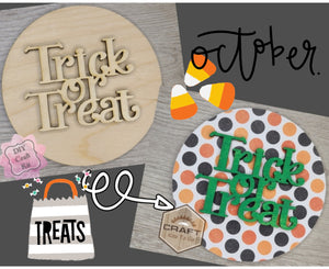 Trick R Treat | Halloween Decor | Halloween Crafts | DIY Craft Kits | Paint Party Supplies | #3532