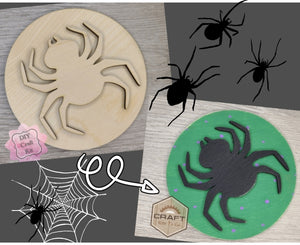 Spider Round | Halloween Decor | Halloween Crafts | DIY Craft Kits | Paint Party Supplies | #3534