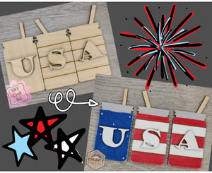 Patriotic Mason Jars | 4th of July Decor | Patriotic Decor | 4th of July Crafts | DIY Craft Kits | Paint Party Supplies | #2866