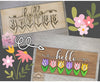 Hello Spring Paint Craft Kit Paint Party Kit #2976 - Multiple Sizes Available - Unfinished Wood Cutout Shapes
