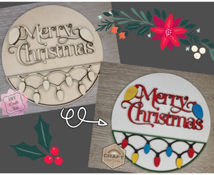 Merry Christmas Sign | Christmas Decor | Christmas Crafts | Holiday Activities |  DIY Craft Kits | Paint Party Supplies | #3205